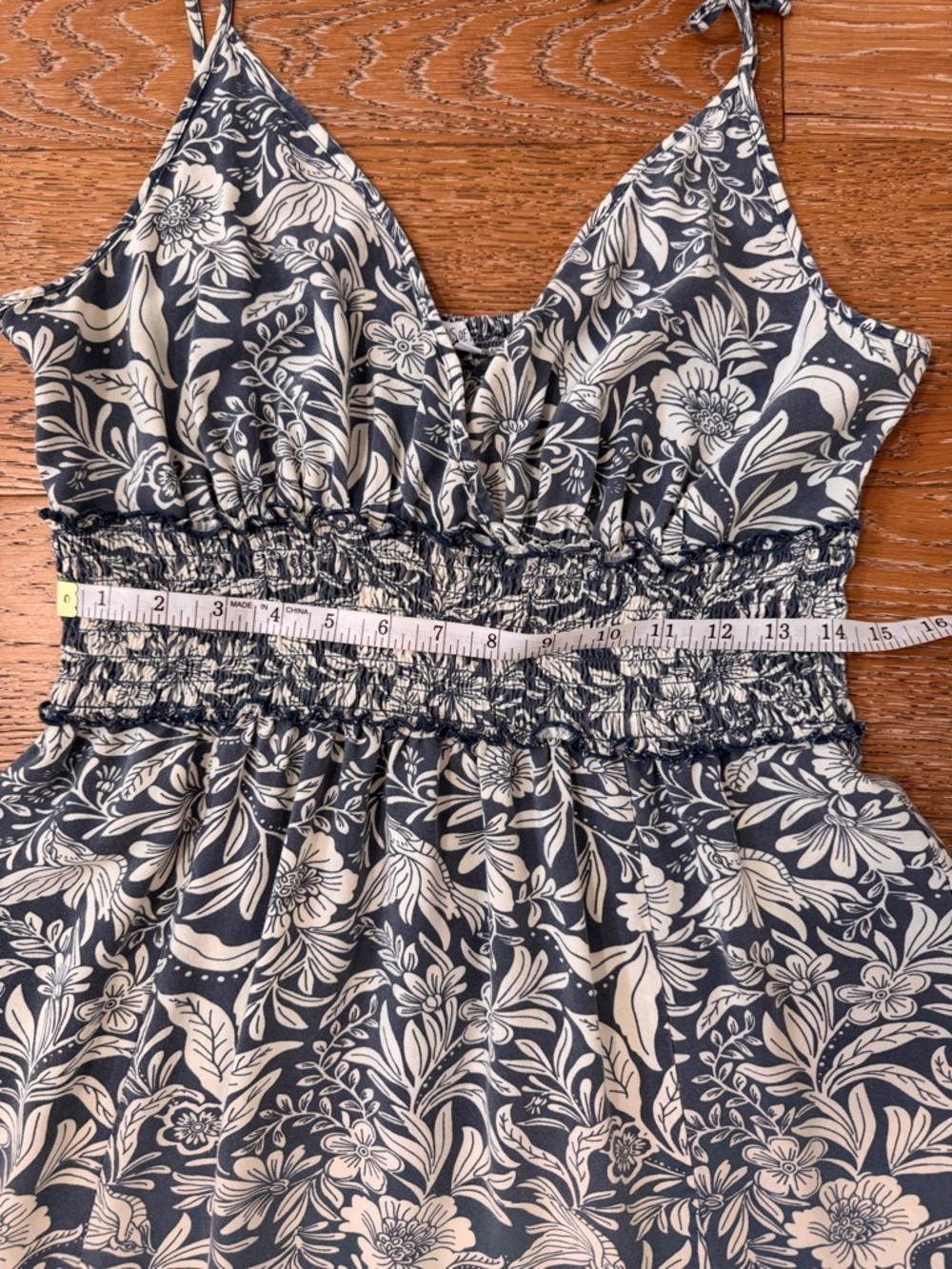 Patrons of Peace Blue & Cream Floral V-Neck Midi Dress - Picture 10 of 14
